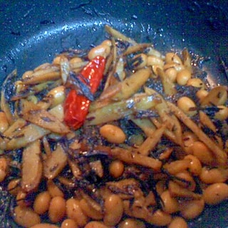 ごぼうと大豆とひじきの梅煮
